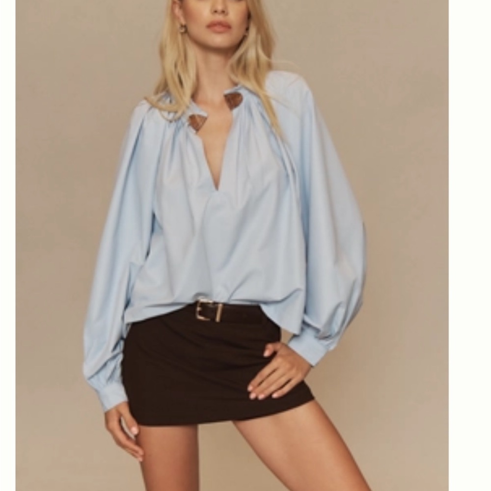 Anthropologie Maeve NWT 2X PLEATED TRAPEZE BLOUSE